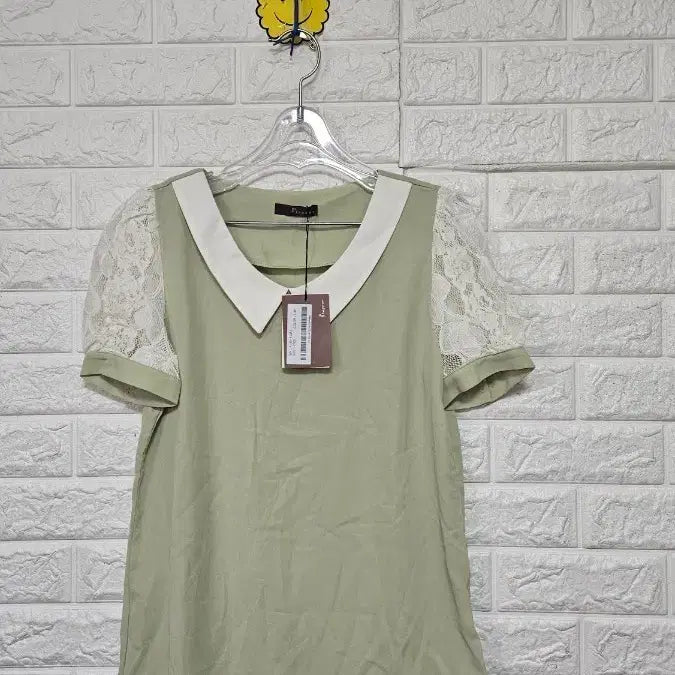 [SOLD OUT] 미사용)피에시스 레이스 반팔 블라우스 s