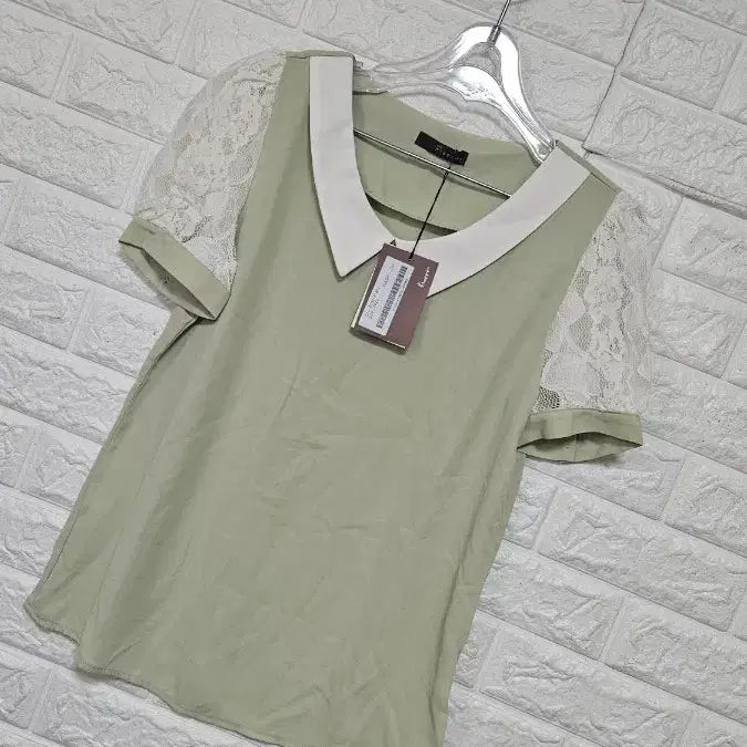 [SOLD OUT] 미사용)피에시스 레이스 반팔 블라우스 s