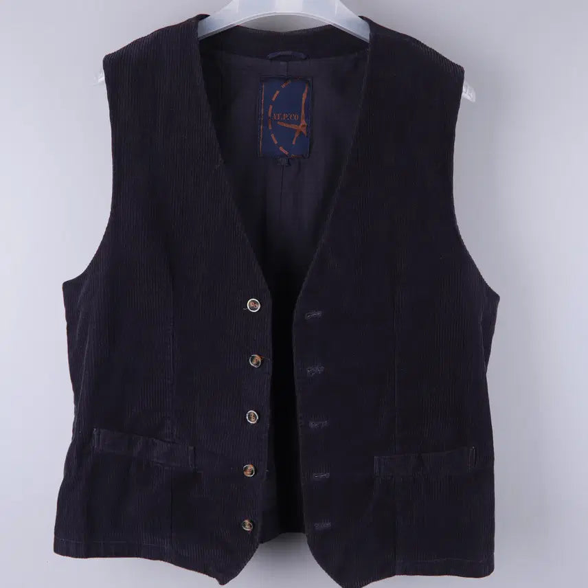 [BUNJANG] AT.P.CO Corduroy Vest Navy (100) / AT.P.CO 코듀로이 베스트 조끼 네이비 (100)