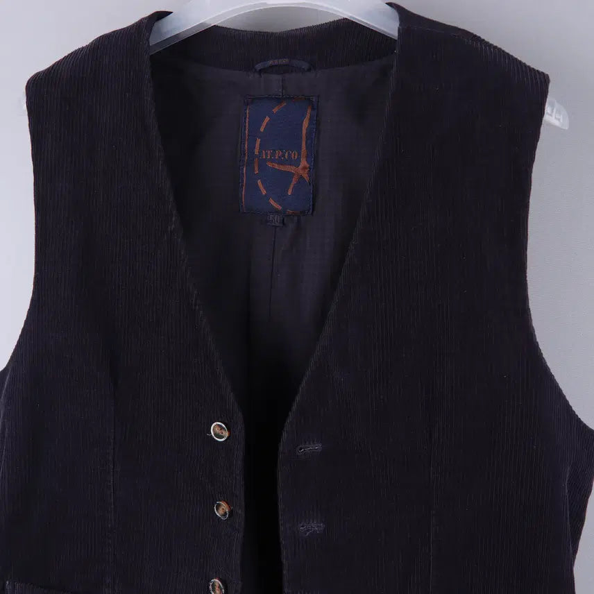 [BUNJANG] AT.P.CO Corduroy Vest Navy (100) / AT.P.CO 코듀로이 베스트 조끼 네이비 (100)