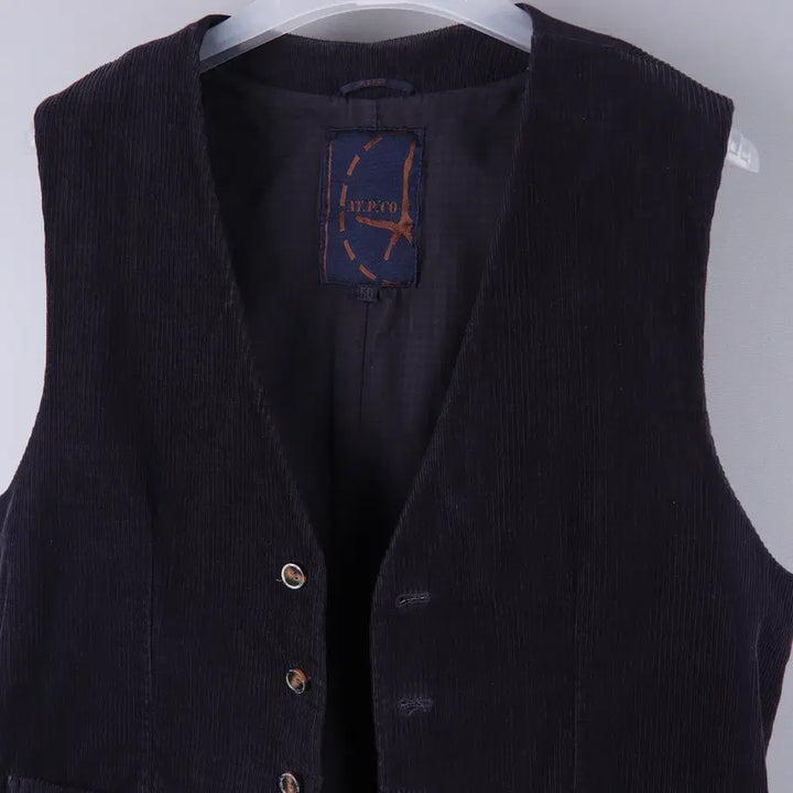 [BUNJANG] AT.P.CO Corduroy Vest Navy (100) / AT.P.CO 코듀로이 베스트 조끼 네이비 (100)