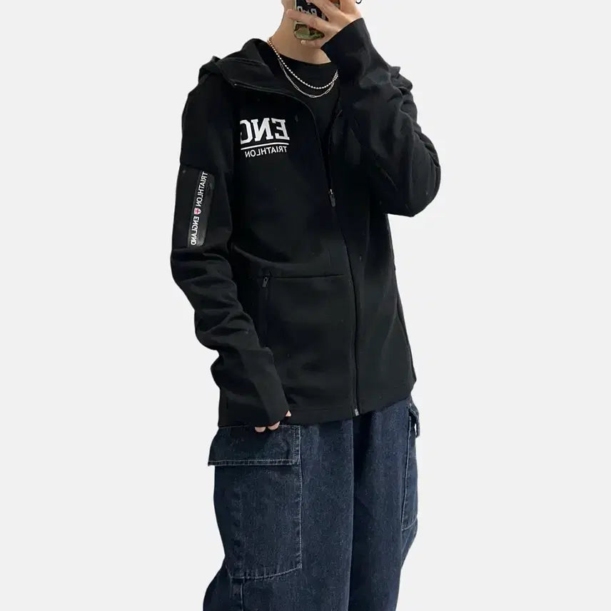[BUNJANG] Descente England Triathlon Team Training Hooded Zip-Up / 데상트 잉글랜드 트라이애슬론팀 트레이닝 후드집업