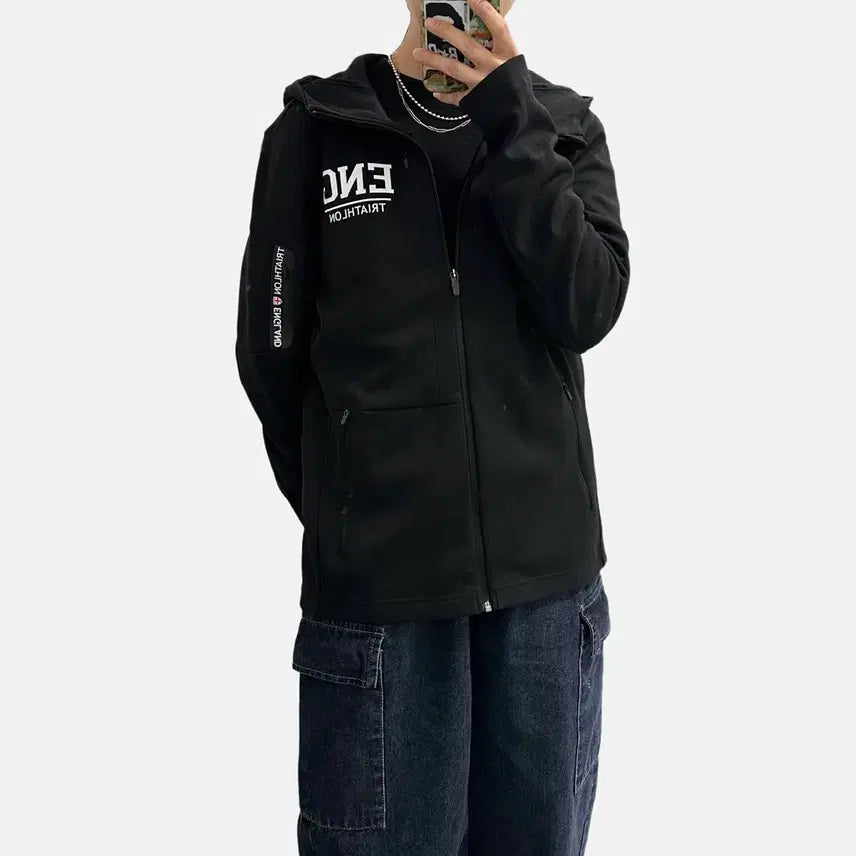 [BUNJANG] Descente England Triathlon Team Training Hooded Zip-Up / 데상트 잉글랜드 트라이애슬론팀 트레이닝 후드집업