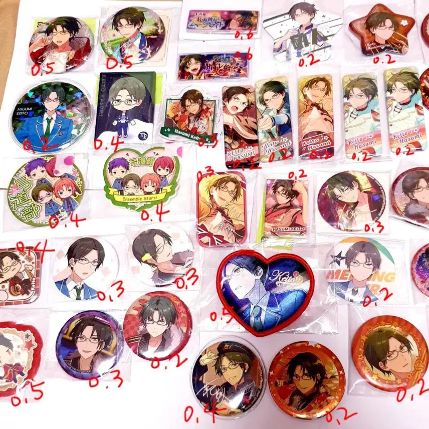 [BUNJANG] Ensemble Stars Hasumi Keito Can Badge Collection (Various Types) / 앙스타 하스미 케이토 캔뱃지 이베코레 배너뱃지 하트 하코 링어벨 할로윈