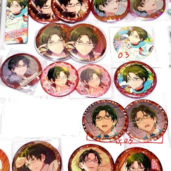 [BUNJANG] Ensemble Stars Hasumi Keito Can Badge Collection (Various Types) / 앙스타 하스미 케이토 캔뱃지 이베코레 배너뱃지 하트 하코 링어벨 할로윈