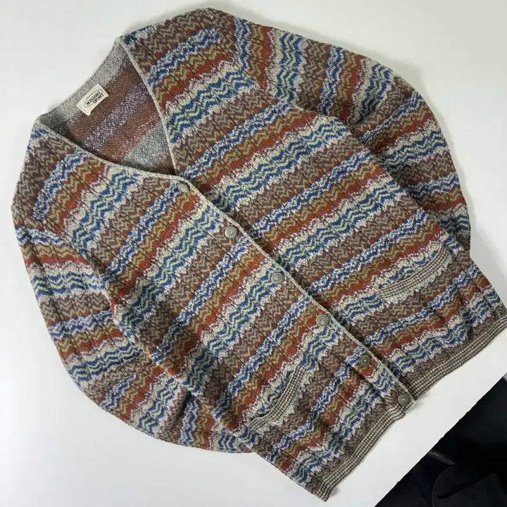 [BUNJANG] Missoni Ethnic Pattern V-Neck Knit Cardigan / Missoni  미쏘니 에스닉 패턴 브이넥 니트 가디건