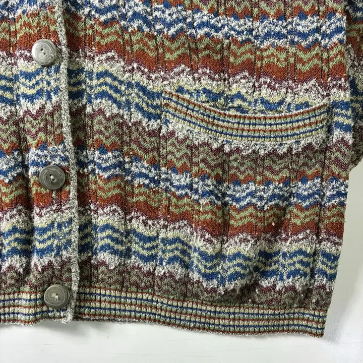 [BUNJANG] Missoni Ethnic Pattern V-Neck Knit Cardigan / Missoni  미쏘니 에스닉 패턴 브이넥 니트 가디건