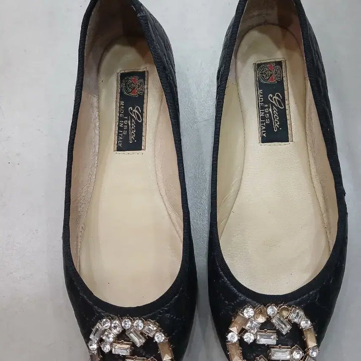 [BUNJANG] Gucci Black Quilted GG Ballerina Flat Shoes / 구찌 블랙 퀼팅 GG 발레리나 플랫슈즈36정품