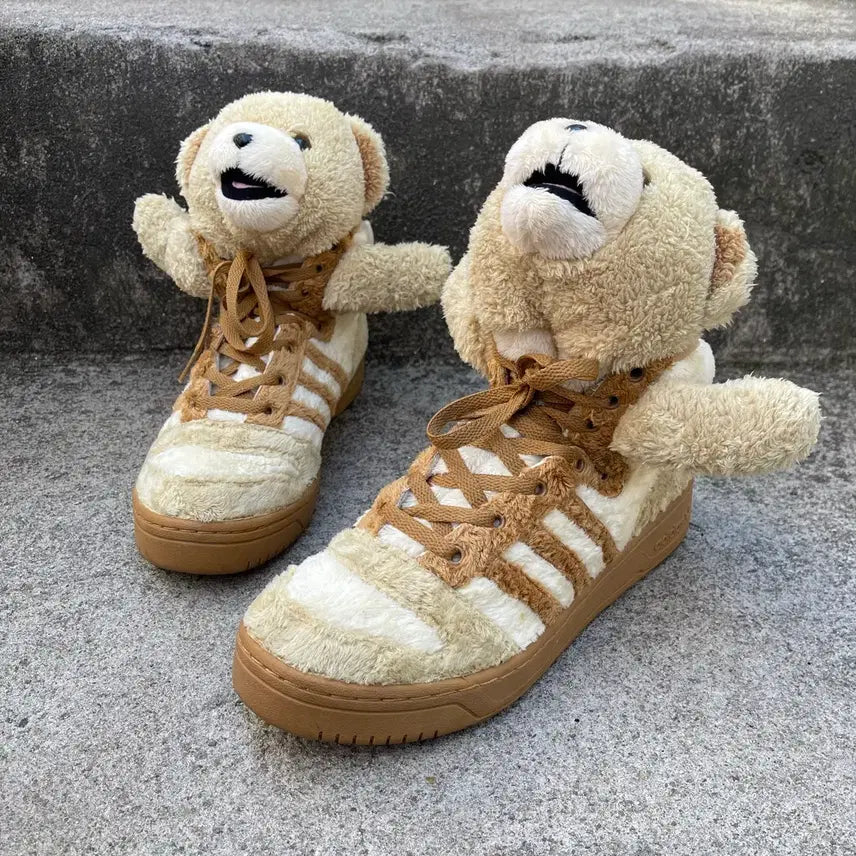 [BUNJANG] Jeremy Scott 2013 Forum Teddy Bear Brown Sneakers / [260] Jeremy Scott 2013 포럼 테디 베어 브라운 JS