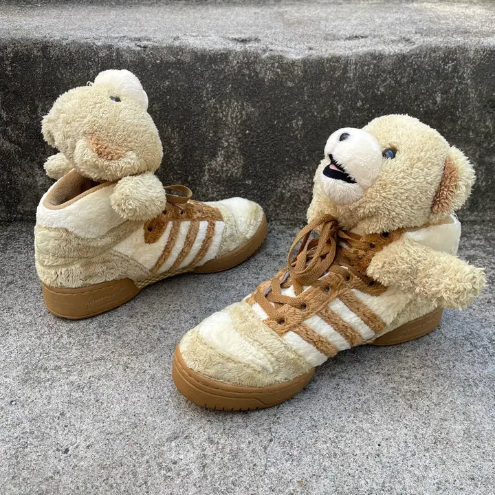 [BUNJANG] Jeremy Scott 2013 Forum Teddy Bear Brown Sneakers / [260] Jeremy Scott 2013 포럼 테디 베어 브라운 JS