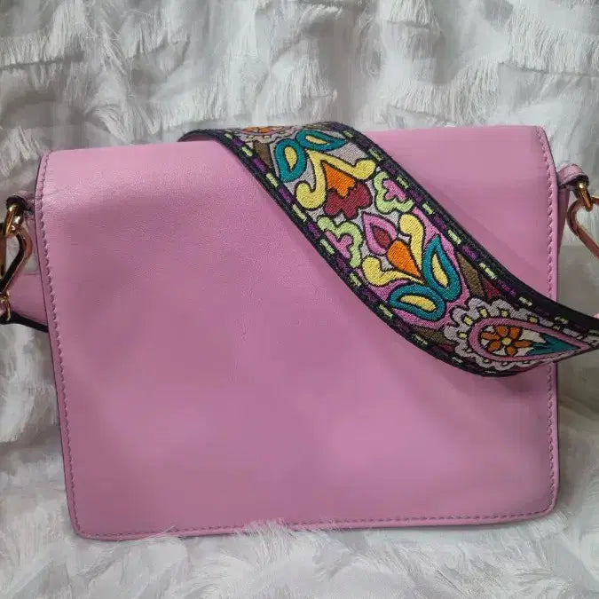 [BUNJANG] Etro Pink Pattern Shoulder Bag / 에트로 숄더백 핑크 패턴 스트랩