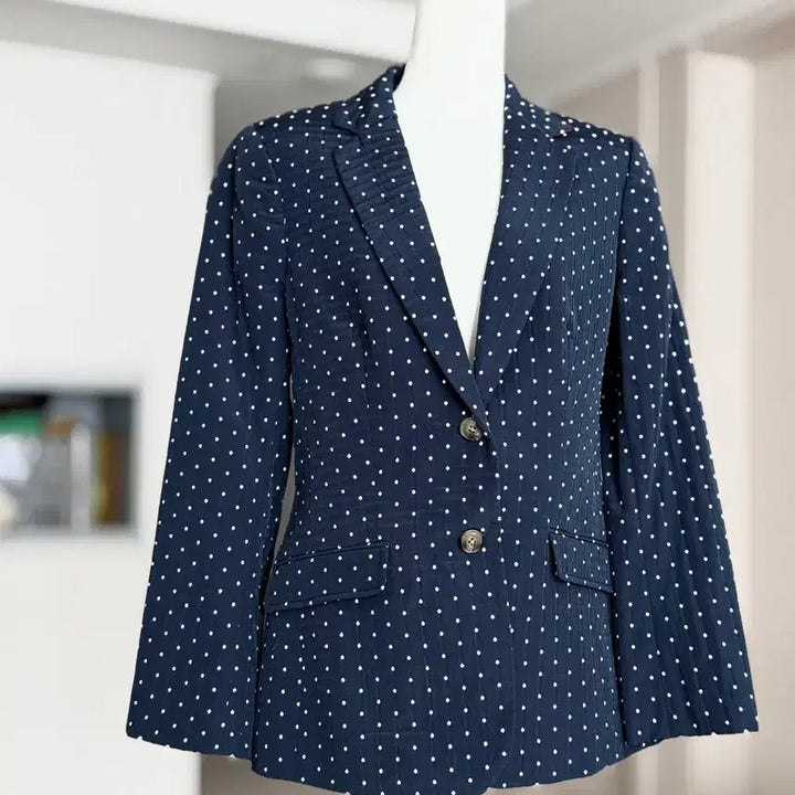 [BUNJANG] Tommy Hilfiger Navy Polka Dot Jacket / 타미힐피거 네이비 색상 포코닷 자켓