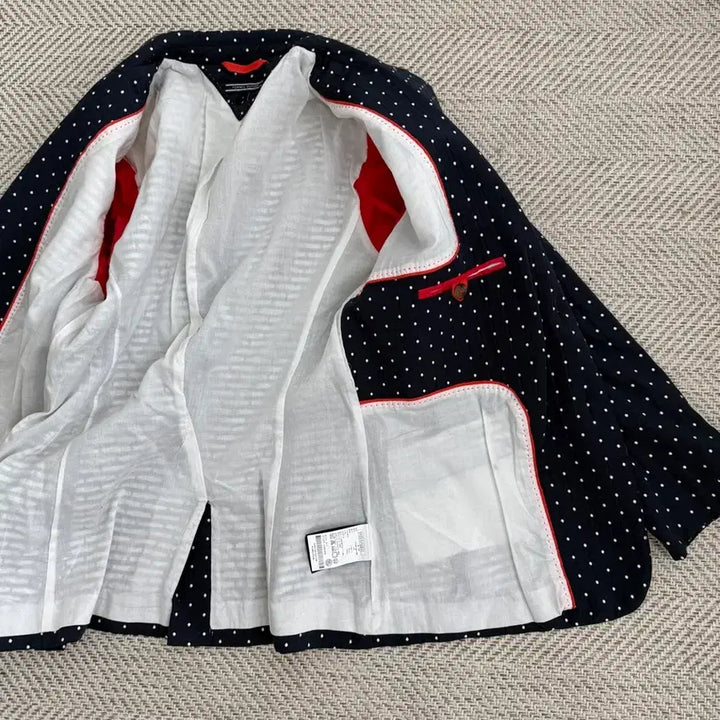 [BUNJANG] Tommy Hilfiger Navy Polka Dot Jacket / 타미힐피거 네이비 색상 포코닷 자켓