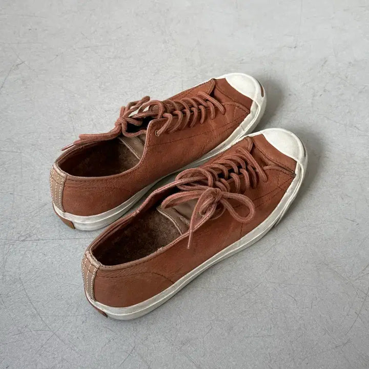 [BUNJANG] Converse Jack Purcell Brown Leather Sneakers / 컨버스 잭퍼셀 브라운 레더 스니커즈 260