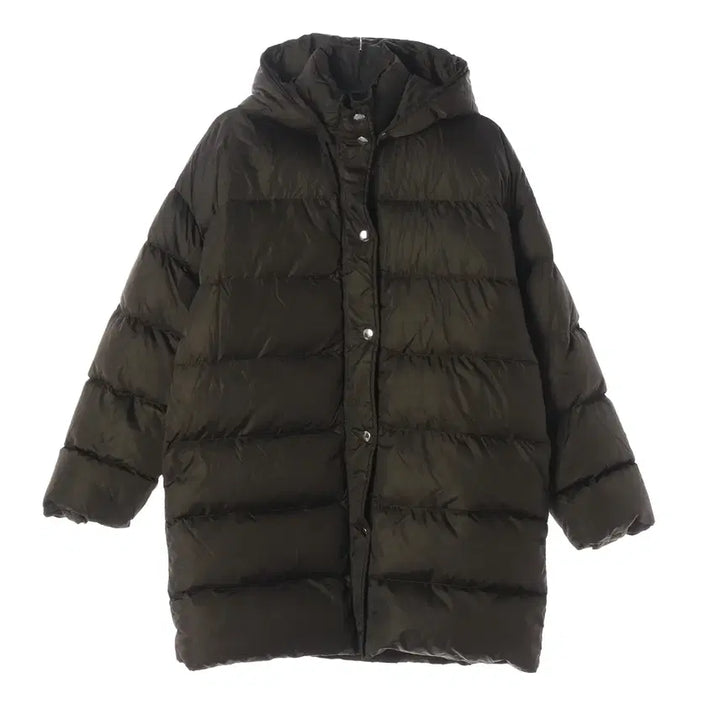 [BUNJANG] MSGM Oversized Logo Printed Hooded Down Jacket / 엠에스지엠 MSGM 오버핏 로고 프린팅 후드 다운 재킷 롱 패딩
