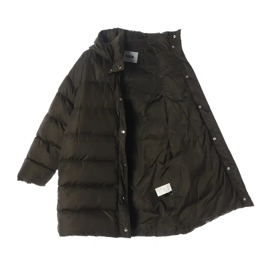 [BUNJANG] MSGM Oversized Logo Printed Hooded Down Jacket / 엠에스지엠 MSGM 오버핏 로고 프린팅 후드 다운 재킷 롱 패딩