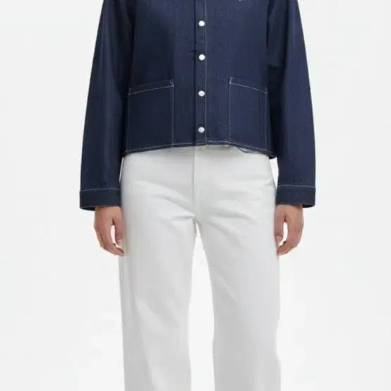 [BUNJANG] Danton Denim Jacket / 단톤 데님 자켓 노카라 긴팔
