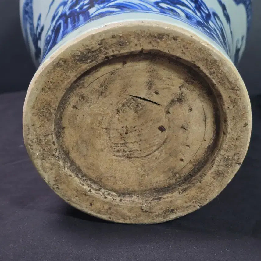 [BUNJANG] Celadon Porcelain Cloud and Dragon Meiping Vase / 선덕청화운용문매병