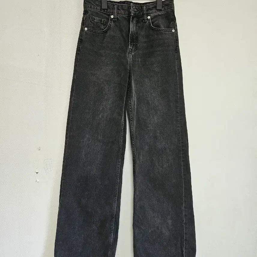 [BUNJANG] H&amp;M Black Denim Wide Leg Pants / h&amp;m흑청