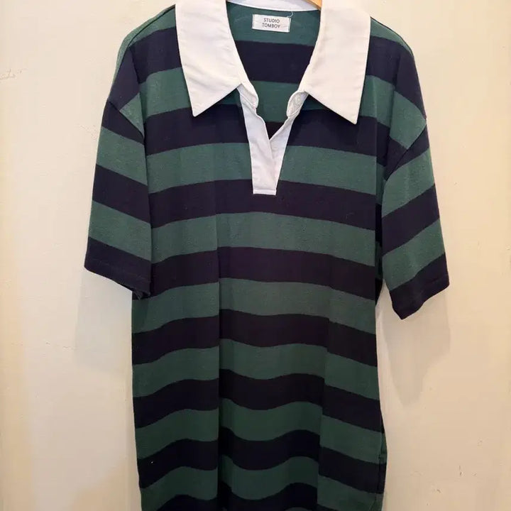 [BUNJANG] Studio Tomboy Stripe Rugby Mini Dress / 스튜디오 톰보이 스트라이프 럭비 미니원피스