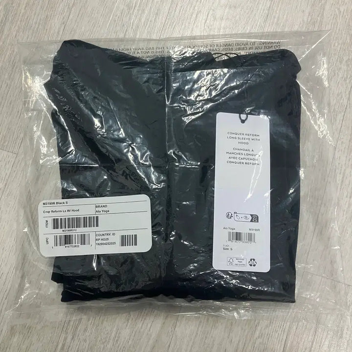 [BUNJANG] Alo Conquer Hooded Long Sleeve Black / [S] Alo 알로 콘쿼 후드 롱슬리브 블랙