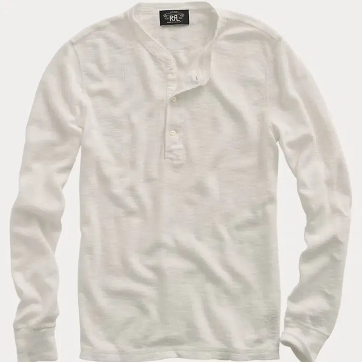 [BUNJANG] RRL Waffle Knit Henley Shirt / RRL 와플 니트 헨리 셔츠