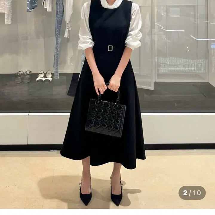 [BUNJANG] V-Neck Long Dress / 뷔스티에 롱원피스 하객룩