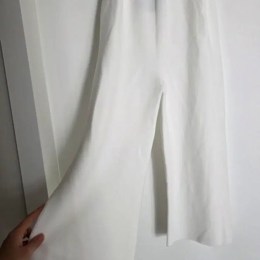 [BUNJANG] Second Skin White Banding Knit Pants S-M Size / 세컨스킨 화이트 밴딩니트팬츠 s-m사이즈 거의새옷
