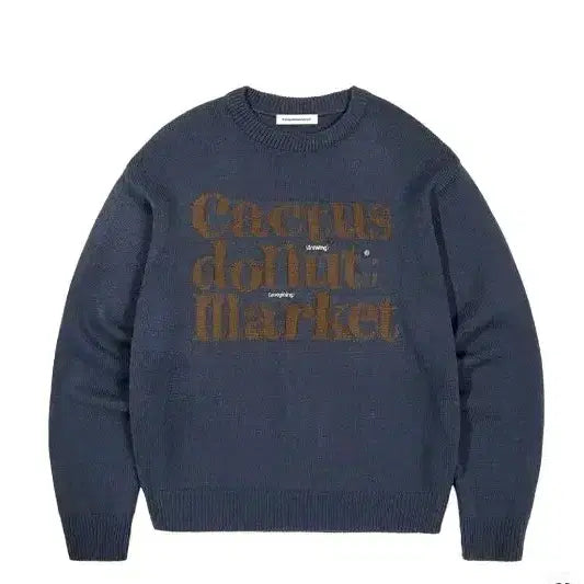 [BUNJANG] Cactus Donut Market Navy Sweater (Size L) / (L)캑터스도넛마켓 스웨터 네이비