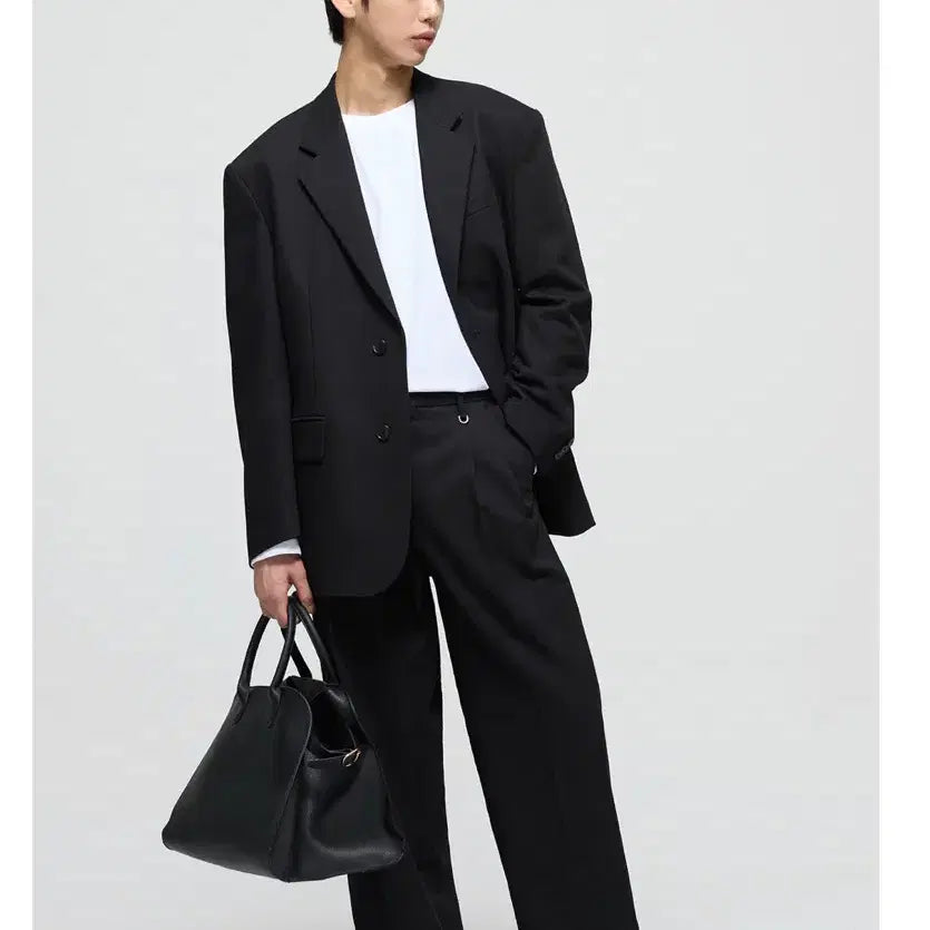 [BUNJANG] Tngt Black Twill Notched Single Setup / Tngt 블랙 트윌 노치드 싱글 셋업 100