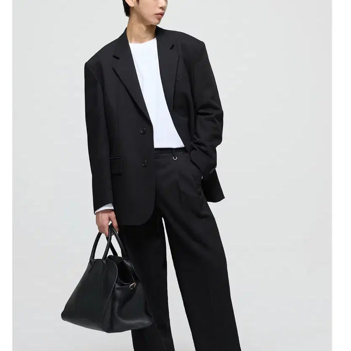 [BUNJANG] Tngt Black Twill Notched Single Setup / Tngt 블랙 트윌 노치드 싱글 셋업 100