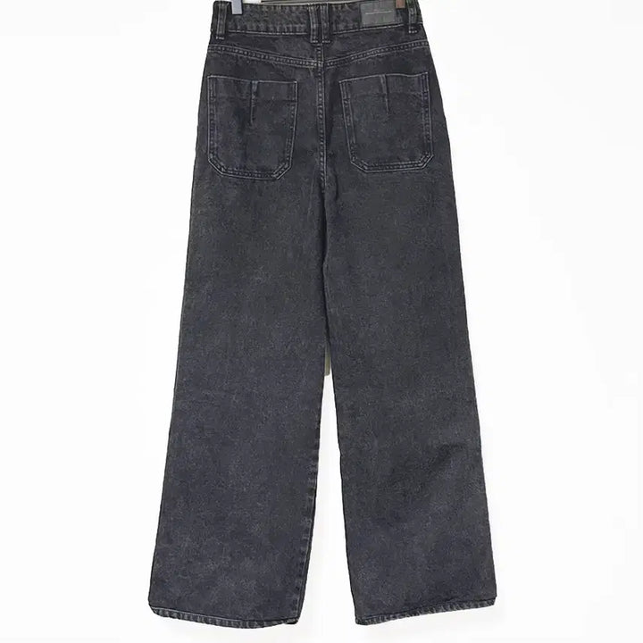 [BUNJANG] Vintage Wide Leg Jeans Black Wash / 일본빈티지 와이드팬츠바지흑청 모리걸하구미룩갸루y2k