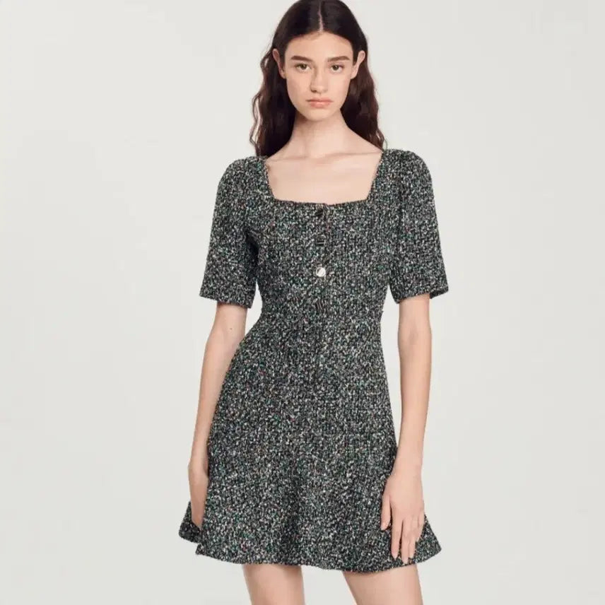 [BUNJANG] Sandro Square Neckline Dress / 새제품 산드로