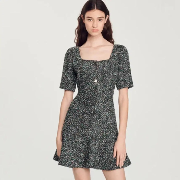[BUNJANG] Sandro Square Neckline Dress / 새제품 산드로