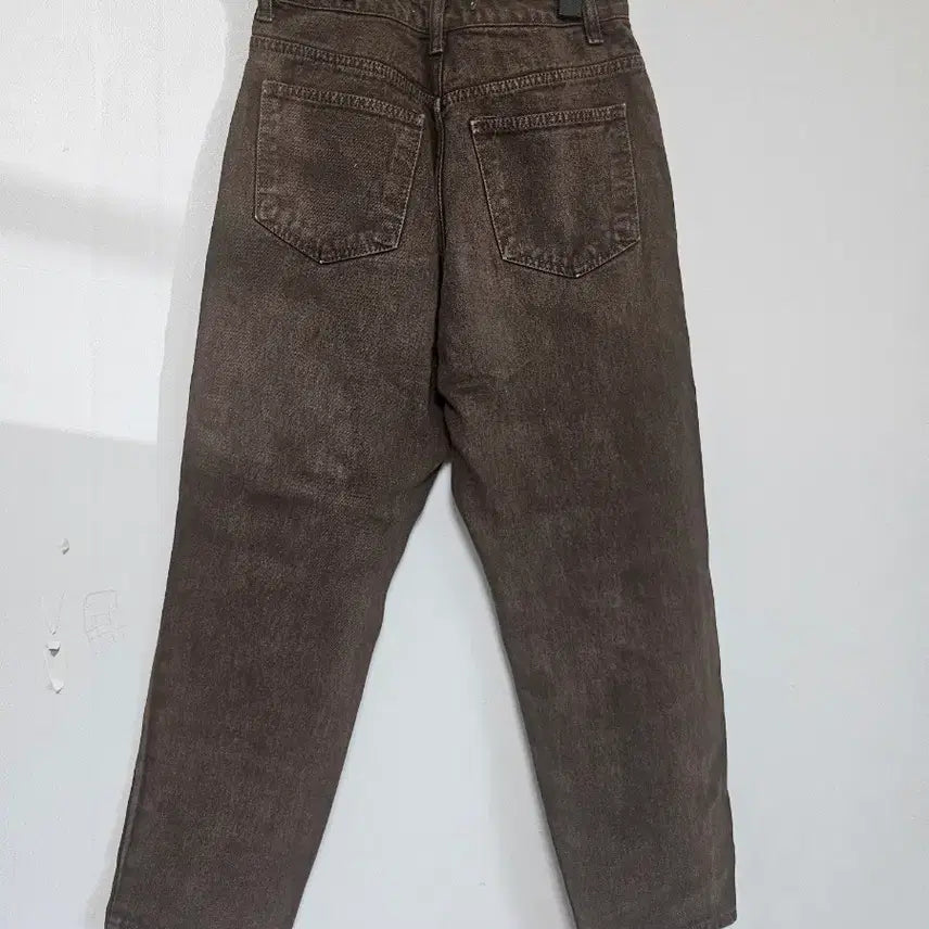 [BUNJANG] Brown Cotton Pants Straight Fit / 브라운면바지
