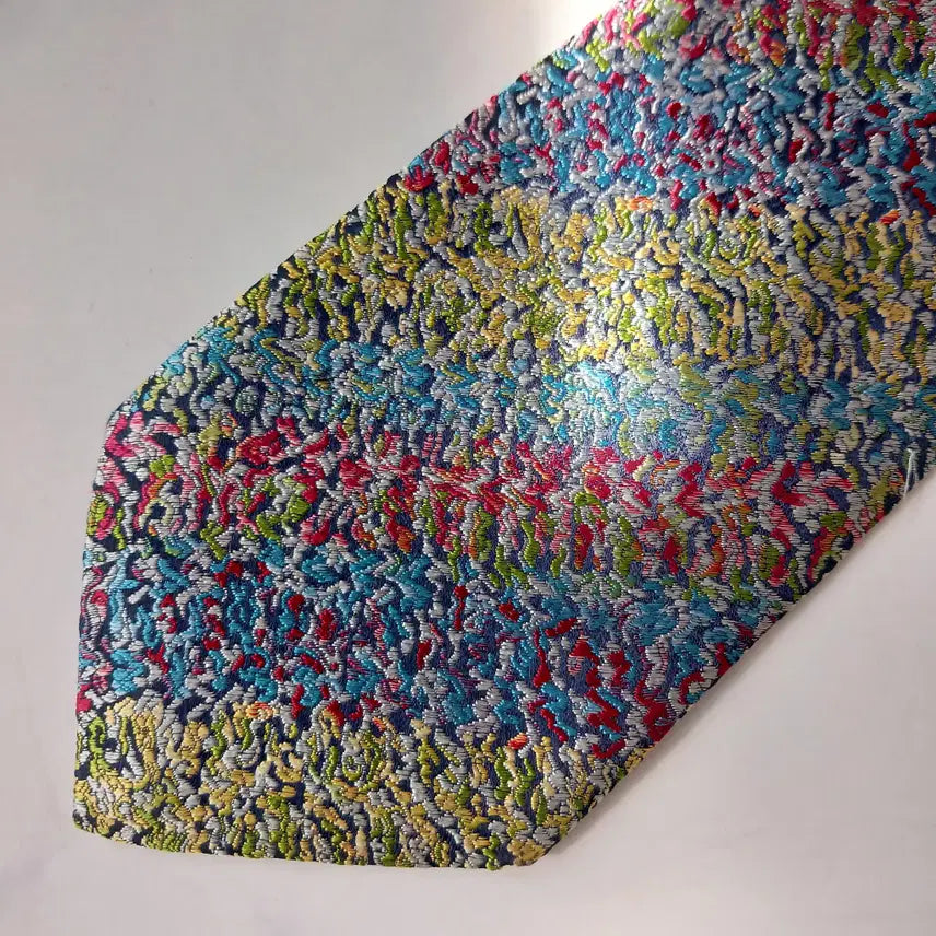 [SOLD OUT] 미쏘니 실크 멀티컬러 자카드 패턴 넥타이 9cm S~A+등급 E762