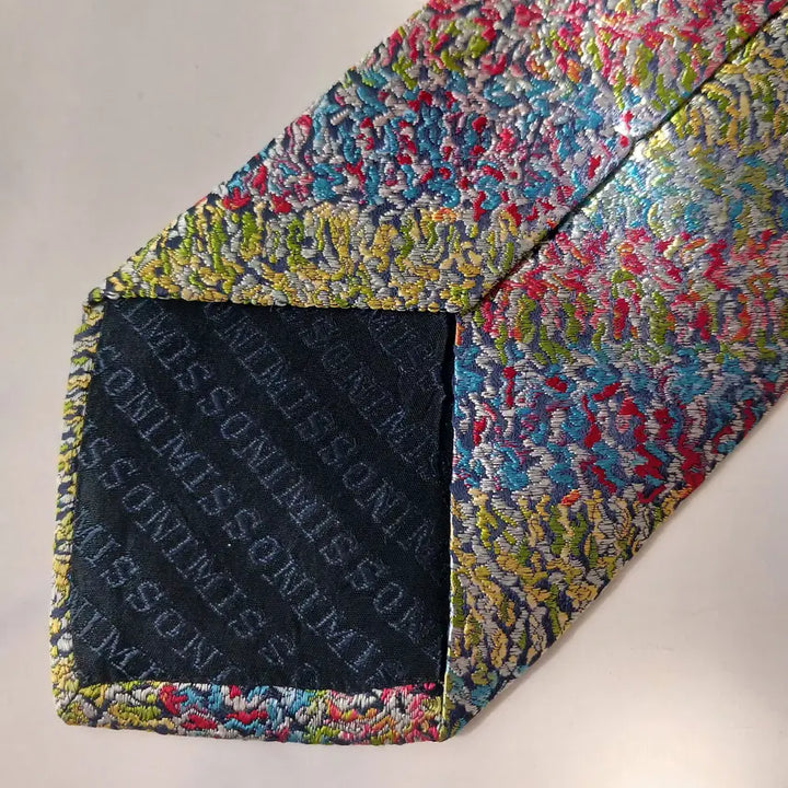 [SOLD OUT] 미쏘니 실크 멀티컬러 자카드 패턴 넥타이 9cm S~A+등급 E762