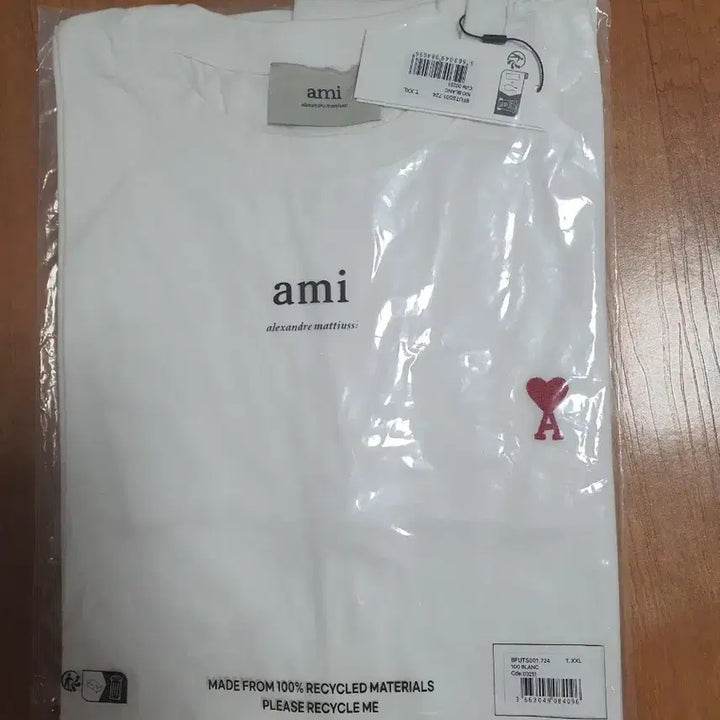 [BUNJANG] Ami Small Logo T-shirt White XXL / 아미 스몰로고 반팔티 화이트 XXL 새상품