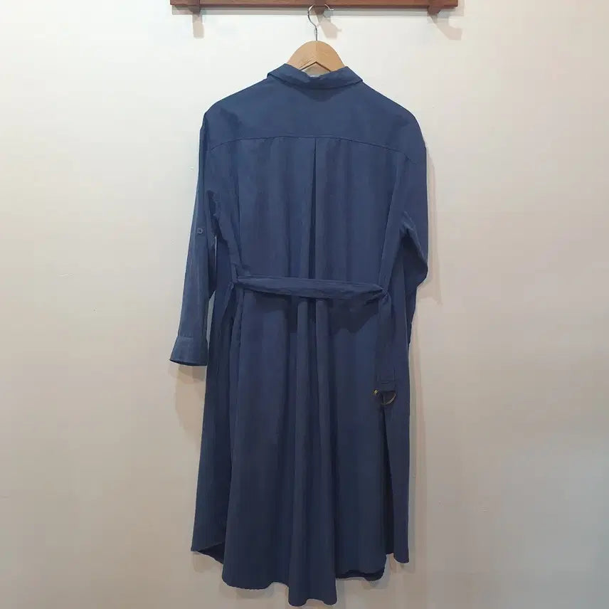 [BUNJANG] Ocean Blue Long Shirt Dress / 오션 블루 롱 셔츠 원피스