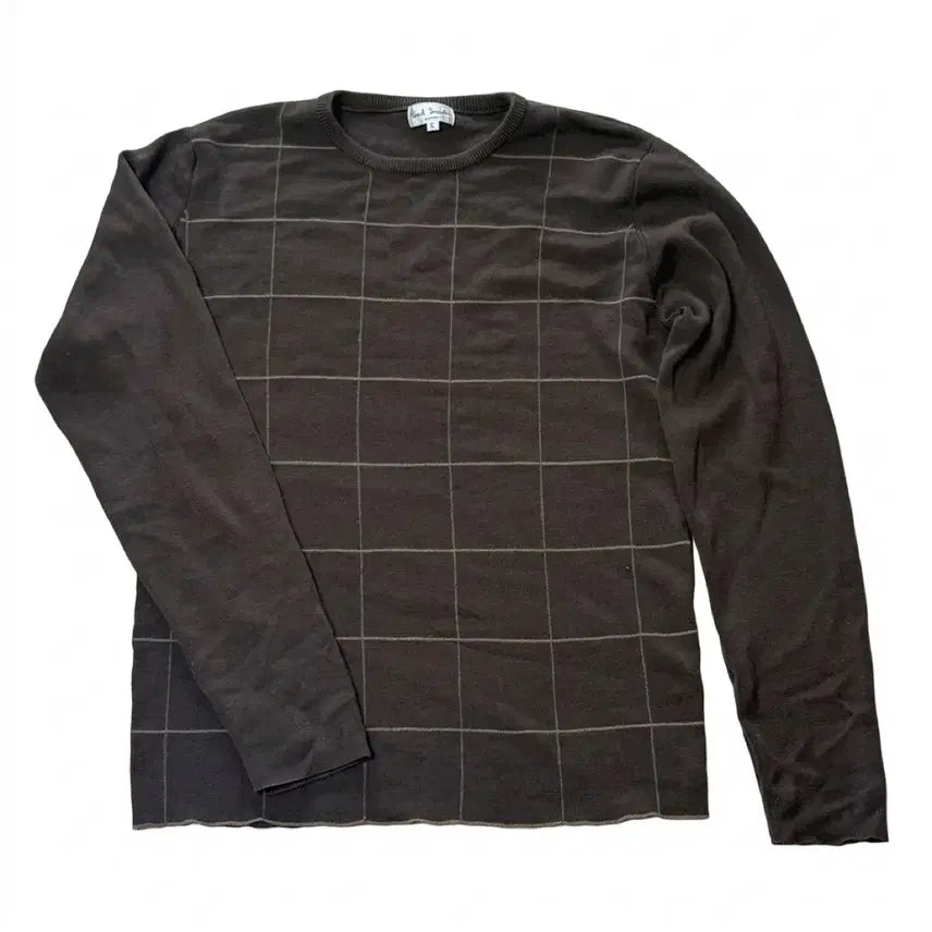 [BUNJANG] Paul Smith Slim Fit Brown Check Knit Sweater / 폴스미스 일본 정품 니트