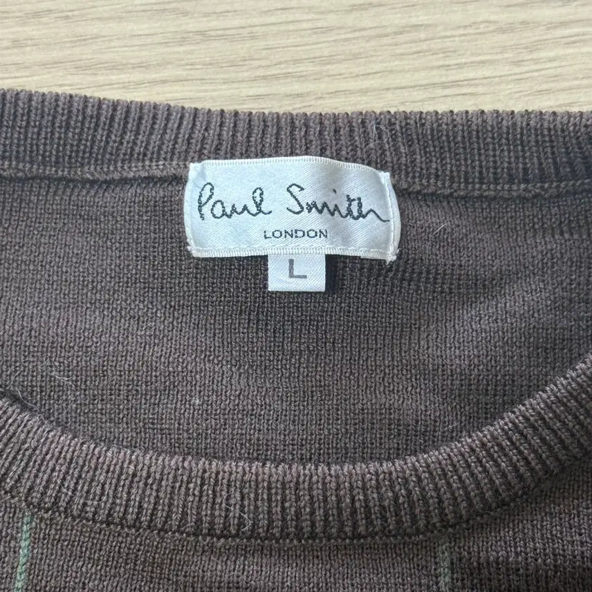 [BUNJANG] Paul Smith Slim Fit Brown Check Knit Sweater / 폴스미스 일본 정품 니트