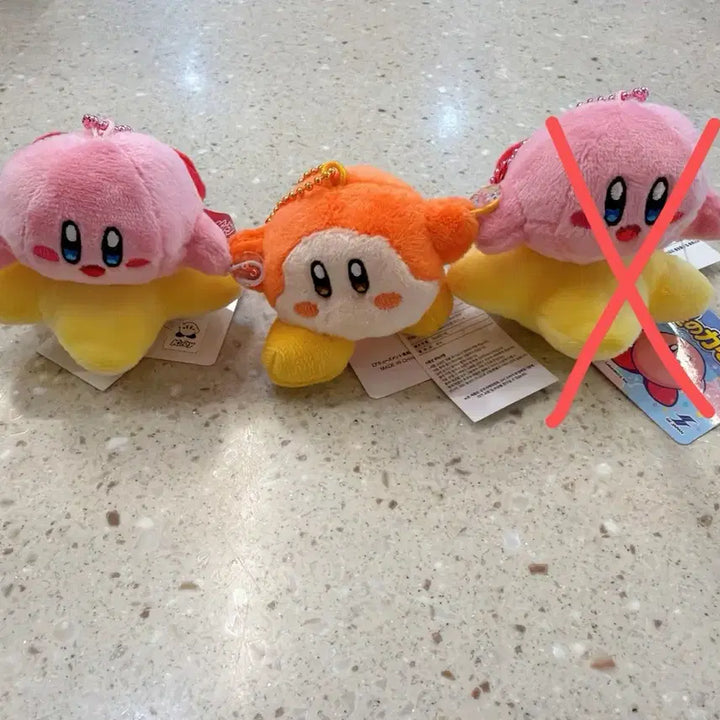 [BUNJANG] Kirby &amp; Waddle Dee Button Keyring Set / 세트) 별의 커비 웨이들디 단추 줄줄이 키링