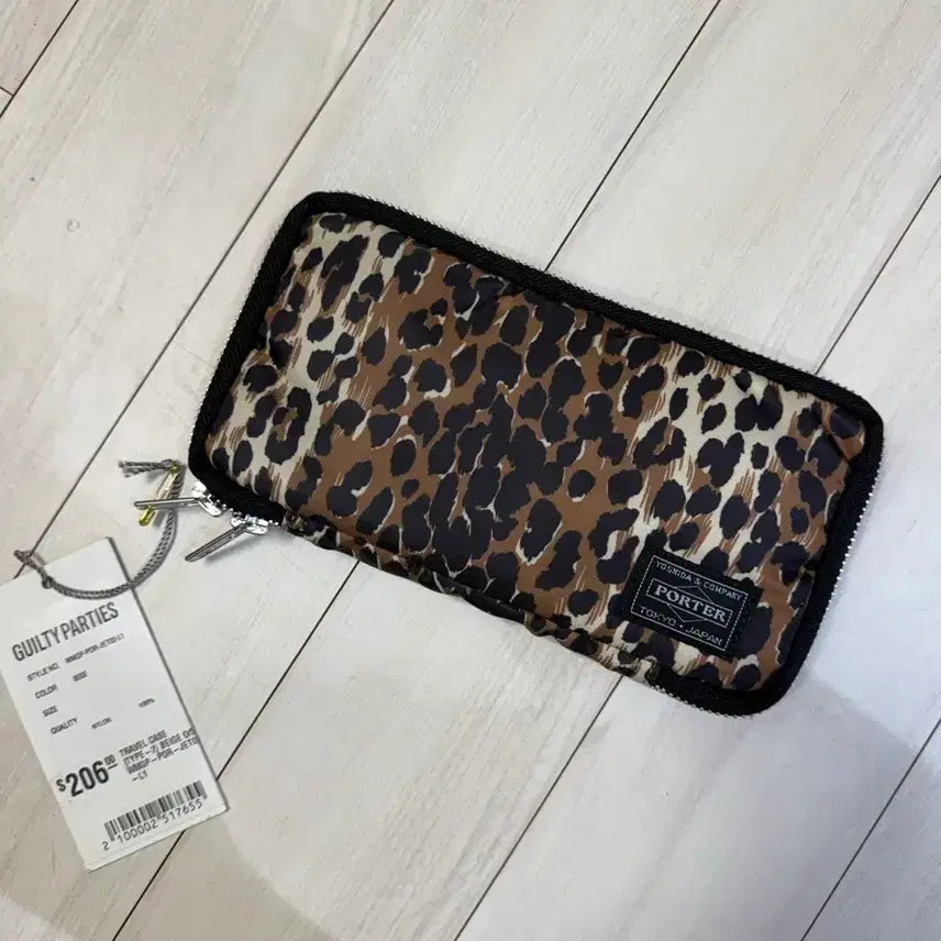 [BUNJANG] Wacko Maria Porter Leopard Long Wallet Travel Case / 와코마리아 포터 장지갑 트래블케이스