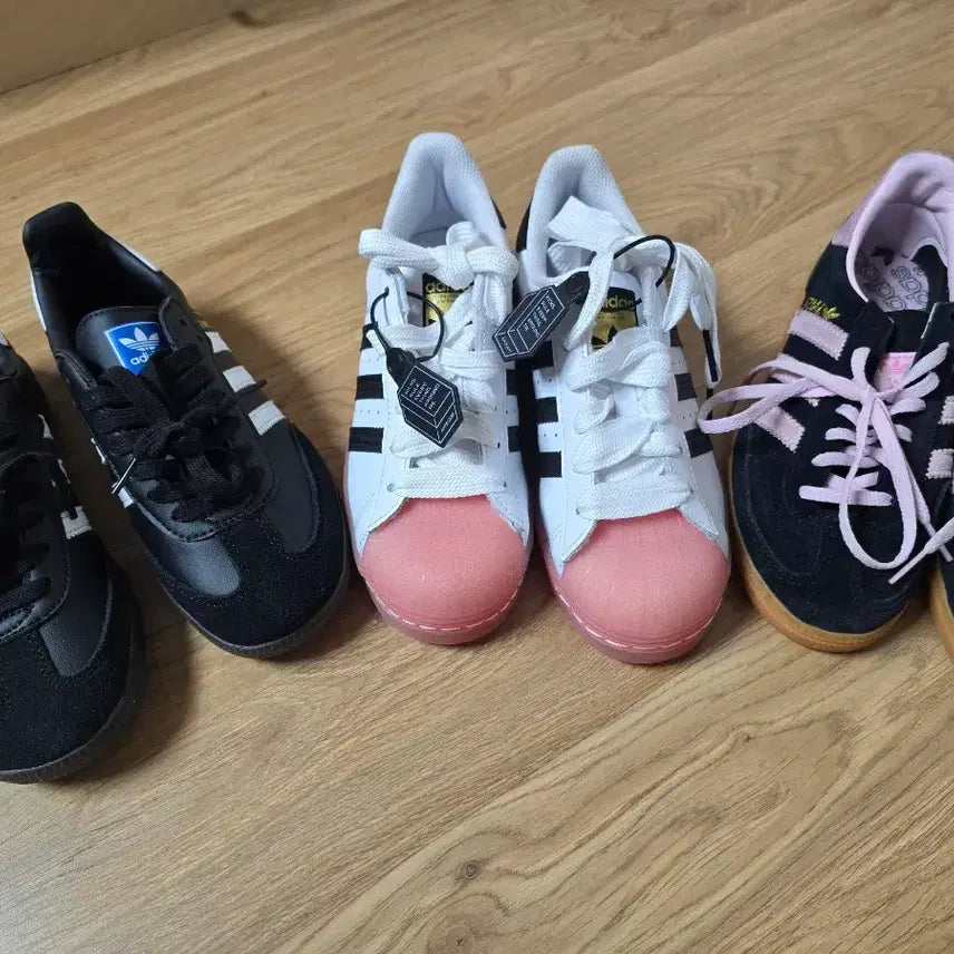[BUNJANG] Adidas Superstar White Black Shock Purple Sneakers / 아디다스 슈퍼스타 화이트블랙 쇼크퍼플 225(새상품)