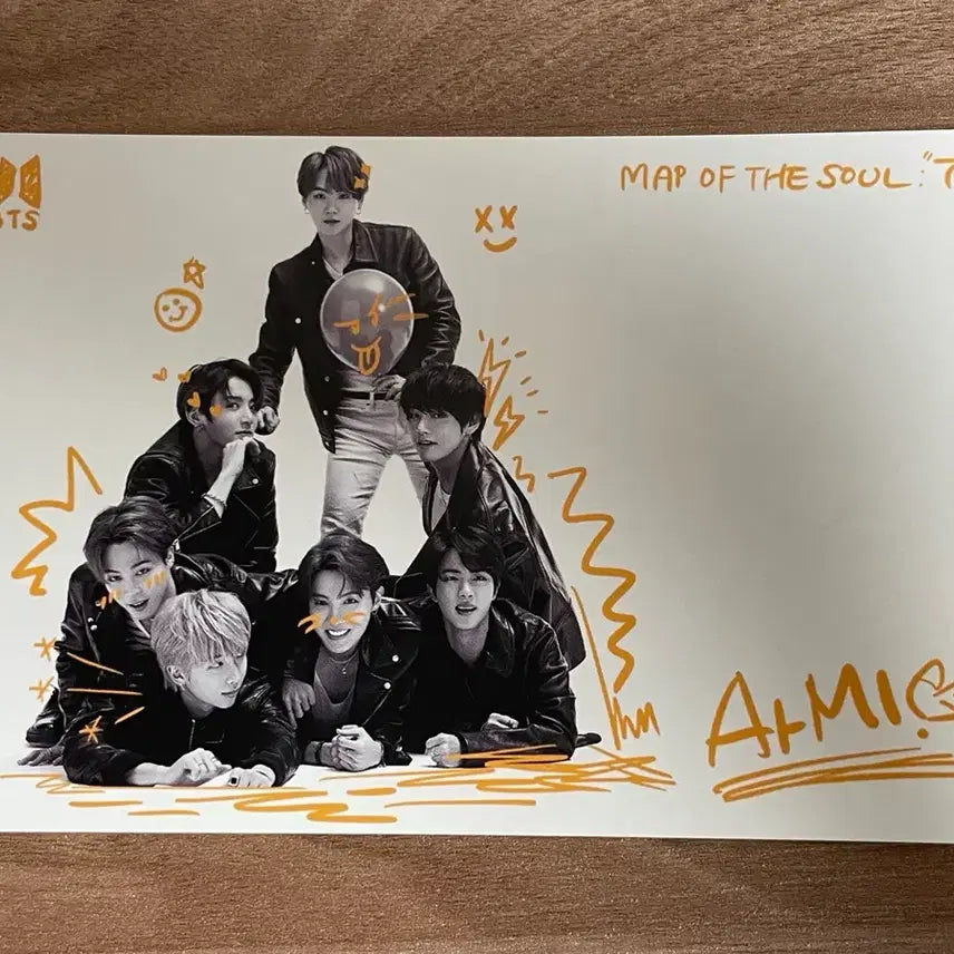 [BUNJANG] BTS Map of the Soul Signed Postcard / 방탄 map of the soul 사인 엽서