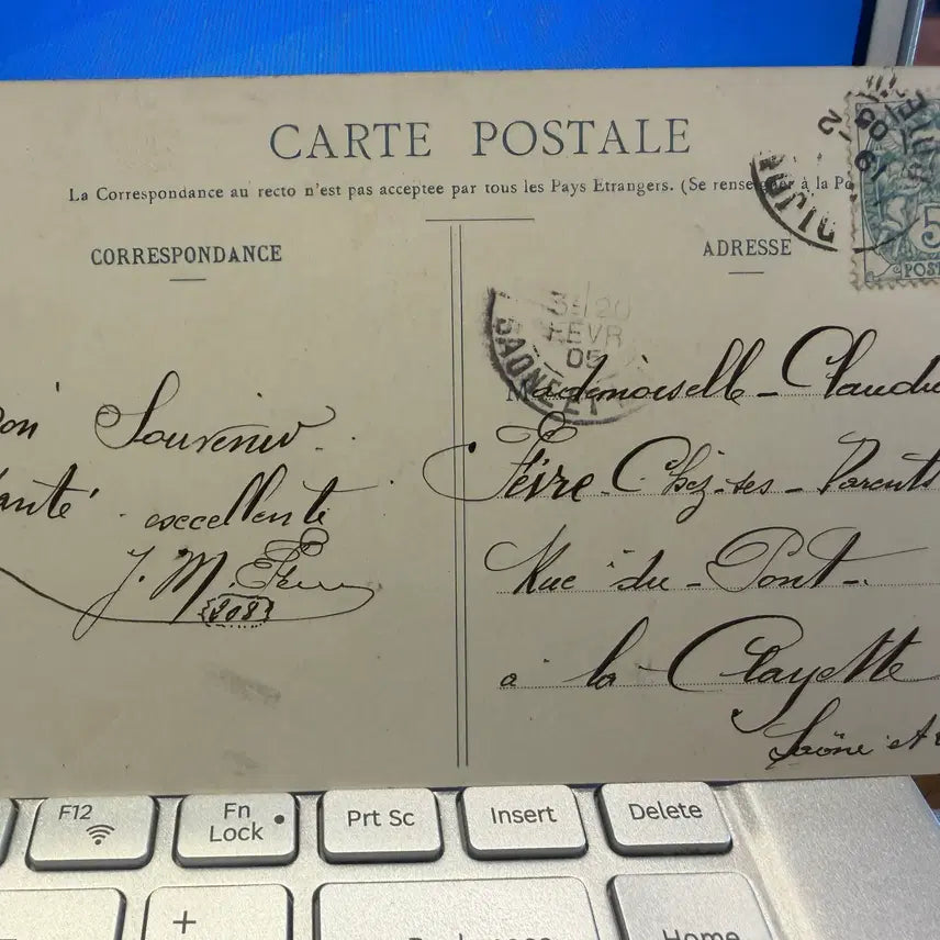 [BUNJANG] 1905 French Dijon Burgundy Square Vintage Postcard / 1905년 - 프랑스 부르고뉴 - 디종 공작 광장 - 와인 생산 지역