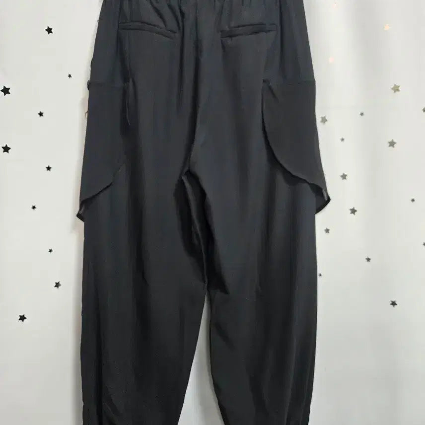 [BUNJANG] Lee Sang Bong Black Lace Embellished Harem Pants / 이상봉 검정색 레이스 장식 배기 바지 80