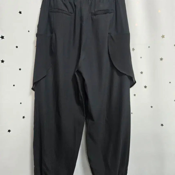 [BUNJANG] Lee Sang Bong Black Lace Embellished Harem Pants / 이상봉 검정색 레이스 장식 배기 바지 80