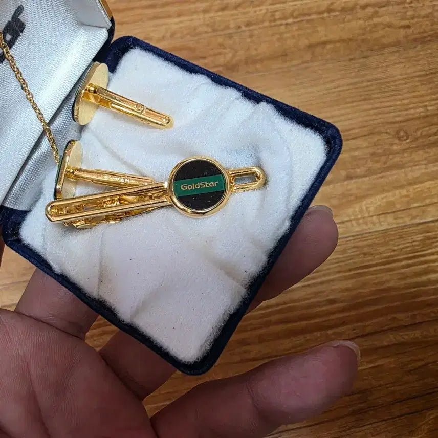 [BUNJANG] Goldstar Gold Tie Pin and Cufflinks / 금성 골드스타 넥타이핀,커프스