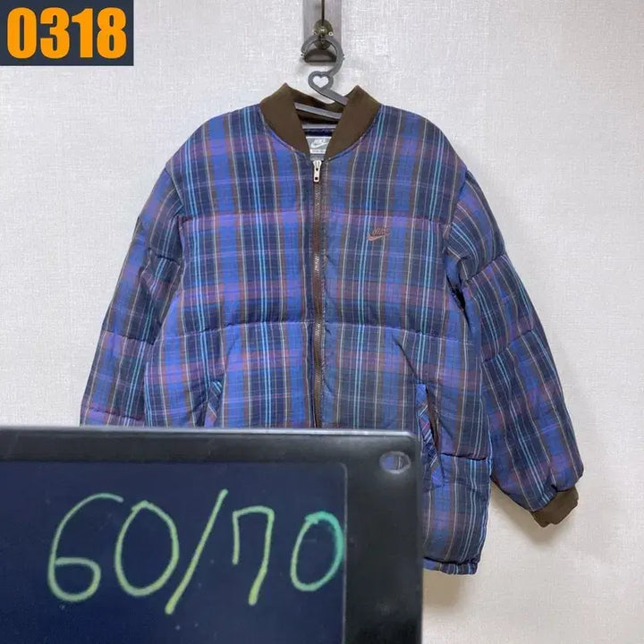 [BUNJANG] Nike Vintage Check Padded Jacket - Men&